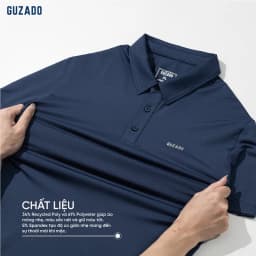 Thumbnail Áo Polo Nam Guzado Cổ Bẻ Coolmax Thể Thao Thấm Hút CựcTốt Kiểu Dáng Basic, Co giãn thoải mái GPL01 4