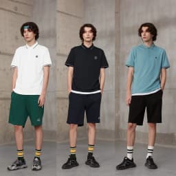 Thumbnail Áo POLO nam HLA Sportsday chơi golf, tennis họa tiết viền, chất liệu cotton Pique cao cấp thoáng mát mềm nhẹ 1