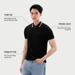 Thumbnail Áo Polo Nam KRIK Form Fitted Khóa Kéo Phong Cách Năng Động Chất Liệu Mềm Mại Thoáng Mát PL2178 1