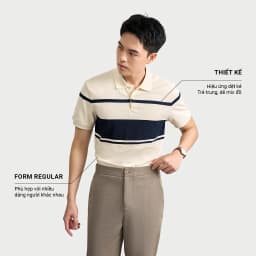 Thumbnail Áo Polo Nam Krik Form Regular Kẻ Ngang Phối Màu Đẹp Mắt Vải Cotton Mát Mẻ PL2210 1
