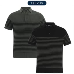 Thumbnail Áo Polo nam LEN DỆT KIM cotton cao cấp Block Stripes Polo phong cách thời thượng thanh lịch chỉn chu LEEVUS APL334 1
