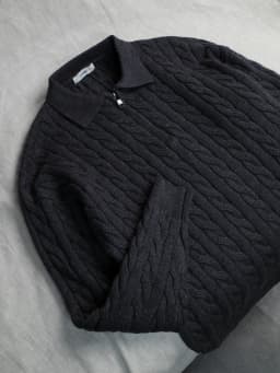 Thumbnail Áo Polo Nam Len Trơn DNST 717, Áo Sweater Len Hàn Quốc Unisex Vặn Thừng Dày Dặn 1