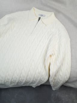 Thumbnail Áo Polo Nam Len Trơn DNST 717, Áo Sweater Len Hàn Quốc Unisex Vặn Thừng Dày Dặn 2