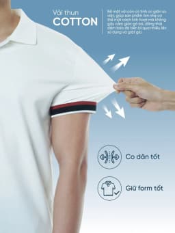 Thumbnail Áo polo nam MARCO vải thun cotton dày dặn, co dãn tốt, đứng form, thoáng mát - HUSSIO 3