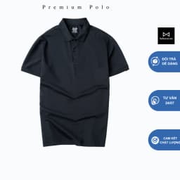 Thumbnail Áo polo nam MMANS đen basic tinh tế sang trọng chất vải cotton poly cao cấp co giãn 1