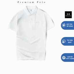 Thumbnail Áo polo nam MMANS màu trắng gạo basic tinh tế sang trọng chất vải cotton poly cao cấp co giãn 1