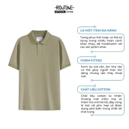 Thumbnail Áo Polo Nam Ngắn Tay Vải Trơn Form Fitted - Routine 10F24POL001CR1 1
