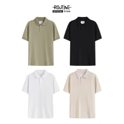 Thumbnail Áo Polo Nam Ngắn Tay Vải Trơn Form Fitted - Routine 10F24POL001CR1 2