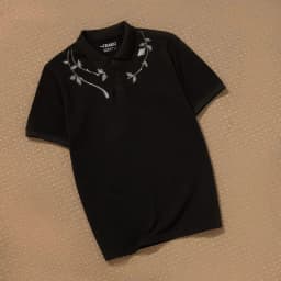 Thumbnail Áo polo nam Noble tay ngắn, cổ bẻ, vải Cotton cao cấp thấm hút tốt, co giãn, họa tiết thêu vai - FEAER 1