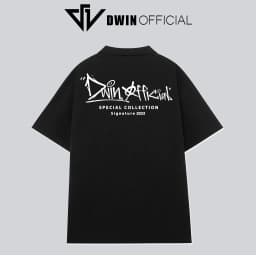 Thumbnail Áo polo nam nữ brand in Dwin SIGNATURE cổ bẻ vải cá sấu basic form rộng tay lỡ unisex oversize 4