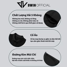 Thumbnail Áo polo nam nữ in brand Dwin tee cổ bẻ basic form rộng phông tay lỡ unisex oversize 2