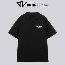 Thumbnail Áo polo nam nữ in brand Dwin tee cổ bẻ basic form rộng phông tay lỡ unisex oversize 4