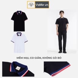 Thumbnail Áo Polo Nam Đơn Giản Thời Trang Màu Trắng Đen Thương Hiệu Y2010 The Style Of No Style 21849 |YaMe| 1