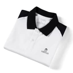 Thumbnail Áo polo nam phối Raglan logo LEEVUS đen trắng, trẻ trung vải CVC cá sấu APL204 3