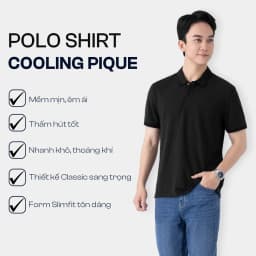 Thumbnail Áo Polo Nam PIQUE 5S FASHION Mùa Hè, Mềm Mát, Trơn Basic Bo Dệt Hiệu Ứng Lịch Lãm (APC25030) 2