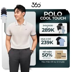 Thumbnail Áo polo nam sang trọng, thanh lịch 360 Boutique thun phông có cổ trẻ trung POHOL602 1