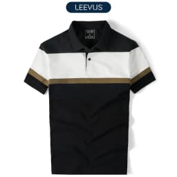 Thumbnail Áo Polo nam STRIPED BLOCK LEEVUS phối màu, vải CVC cá sấu, form regular APL312 1
