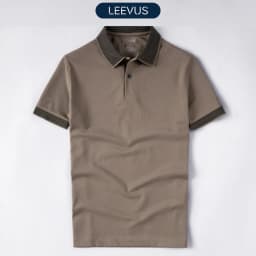Thumbnail Áo Polo nam STRIPED COLLAR LEEVUS phối sọc cổ, vải CVC cá sấu, form regular APL320 1