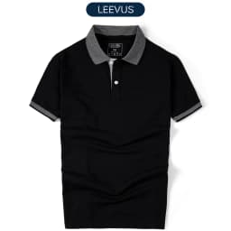 Thumbnail Áo Polo nam STRIPES LEEVUS phối bo dệt, vải CVC cá sấu, form regular APL275 1