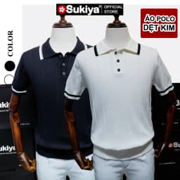 Thumbnail Áo Polo Nam SUKIYA Kẻ Cổ Áo Polo Len Dệt Kim Chất Liệu Sợi Mát Mẻ Kiểu Dáng Thanh Lịch AL105 1