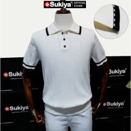 Thumbnail Áo Polo Nam SUKIYA Kẻ Cổ Áo Polo Len Dệt Kim Chất Liệu Sợi Mát Mẻ Kiểu Dáng Thanh Lịch AL105 2