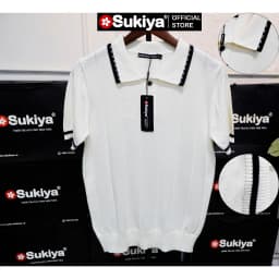 Thumbnail Áo Polo Nam SUKIYA Kẻ Cổ Áo Polo Len Dệt Kim Chất Liệu Sợi Mát Mẻ Kiểu Dáng Thanh Lịch AL105 4