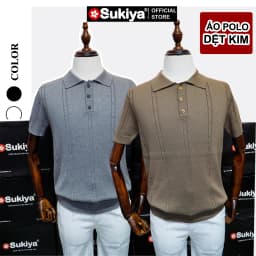 Thumbnail Áo Polo Nam SUKIYA, Polo Len Dệt Kim Họa Tiết Lắn Thừng Cao Cấp AL100 1