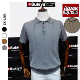 Thumbnail Áo Polo Nam SUKIYA, Polo Len Dệt Kim Họa Tiết Lắn Thừng Cao Cấp AL100 4