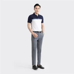 Thumbnail Áo polo nam tay ngắn ARISTINO xanh tím than phối trắng sang trọng APS135S3 2