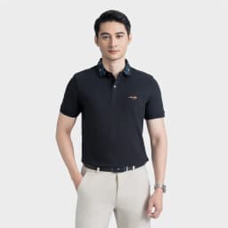 Thumbnail Áo polo nam tay ngắn ARISTINO màu đen thời thượng APS116AZ 1