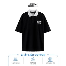 Thumbnail Áo Polo Nam Thêu Đắp "Down Town" Form Boxy - Routine 10F23POL012 3