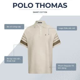 Thumbnail Áo polo nam THOMAS vải cá sấu cotton interlock xuất xịn, nam tính thanh lịch sang trọng - POLOMANOR 4