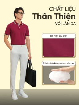 Thumbnail Áo polo nam TITANIUM vải cotton pique 4.0 mềm mịn, co dãn tốt, thoáng mát, sang trọng - HUSSIO 4