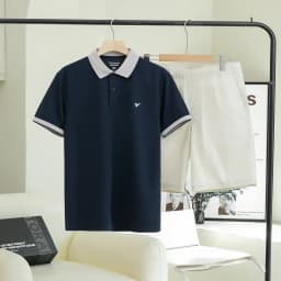 Thumbnail Áo polo nam TORANO ngắn tay, thoáng khí, trơn bo kẻ FSTP003 4