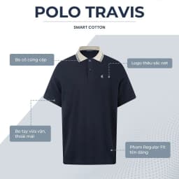 Thumbnail Áo polo nam TRAVIS vải cá sấu cotton interlock xuất xịn, nam tính thanh lịch sang trọng - POLOMANOR 4