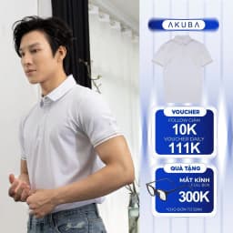 Thumbnail Áo polo nam vải cá sấu cotton AKUBA form slimfit, chất liệu thoáng mát, thấm hút mồ hôi tốt| 01J0600 1
