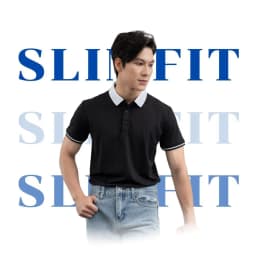 Thumbnail Áo polo nam vải cá sấu cotton AKUBA form slimfit, chất liệu thoáng mát, thấm hút mồ hôi tốt| 01J0600 4