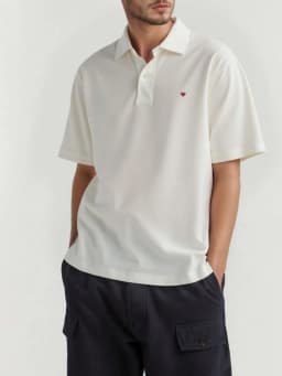 Thumbnail Áo Polo NamThêu Tim DNST 8555, Form Loose Fit 3