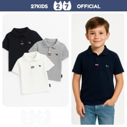 Thumbnail Áo polo ngắn tay bé trai 27Kids KACADY phong cách hè cho trẻ 2-10 tuổi BSPO1 1