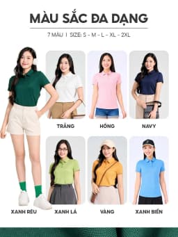 Thumbnail Áo polo nữ YODY vải cotton mắt chim gia đình mềm mại chống nhăn nhàu bai gião APN7280 4