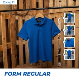 Thumbnail Áo Polo Pique P01 Xanh Cobal Just Men Thời Trang Nam 2