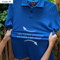 Thumbnail Áo Polo Pique P01 Xanh Cobal Just Men Thời Trang Nam 3