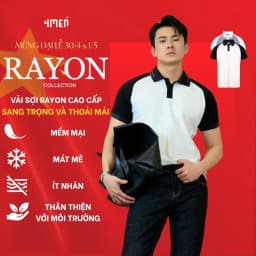 Thumbnail Áo Polo Rayon Bo Sọc Form Slimfit 4MEN PO161 ôm body, vải mềm mịn, thấm hút mồ hôi, thoáng mát 1