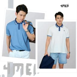 Thumbnail Áo Polo Rayon In Logo Tròn 4M Form Regular 4MEN PO160 vải mềm mịn, thoáng mát, thoải mái 1
