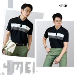 Thumbnail Áo Polo Rayon In Logo Tròn M Form Regular 4MEN PO164 cổ bẻ, vải mềm mịn, thoáng mát 2