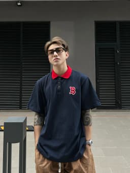 Thumbnail Áo polo The Bad God Classic Navy 1