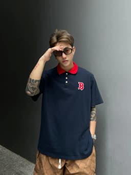 Thumbnail Áo polo The Bad God Classic Navy 3