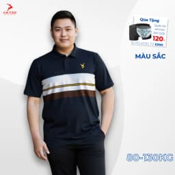 Thumbnail Áo Polo Thun Nam Bigsize 80-140kg AKYOO Cao Cấp, Chất Liệu Cotton Co Giãn, Thoáng Mát - PL P DEN 1