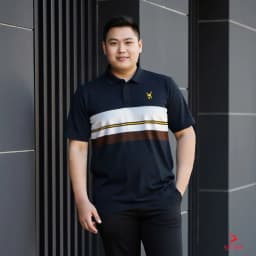 Thumbnail Áo Polo Thun Nam Bigsize 80-140kg AKYOO Cao Cấp, Chất Liệu Cotton Co Giãn, Thoáng Mát - PL P DEN 2