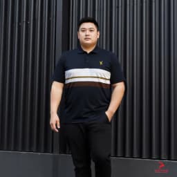Thumbnail Áo Polo Thun Nam Bigsize 80-140kg AKYOO Cao Cấp, Chất Liệu Cotton Co Giãn, Thoáng Mát - PL P DEN 3